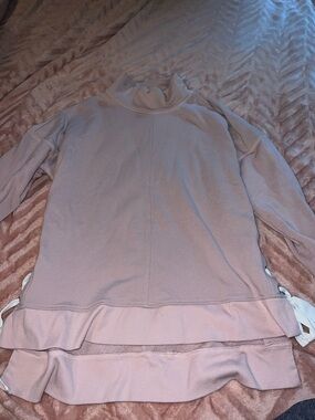 Gibson Soft Blush Mock Neck Long Sleeve Top